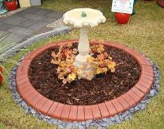 A Typical Eurostyle Circle Around a Garden Ornament